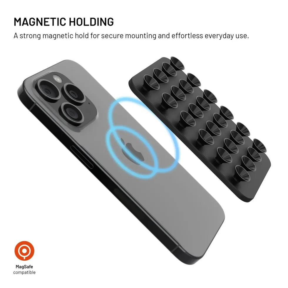 Fixed MagMate MagSafe sugkoppshållare med magnetfäste Svart