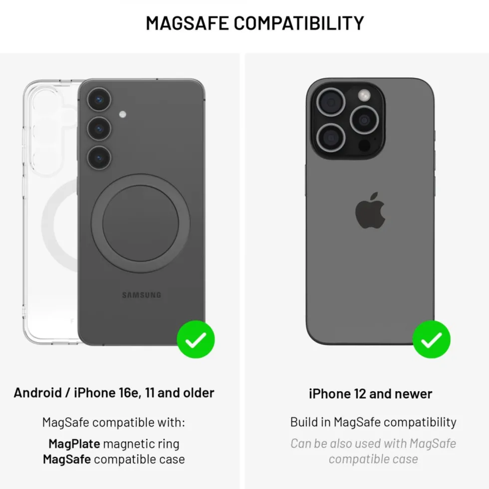 Fixed MagMate MagSafe sugkoppshållare med magnetfäste Rosa