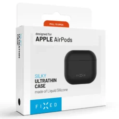 Fixed Silky Silikonfodral för Apple AirPods Pro 3 Svart
