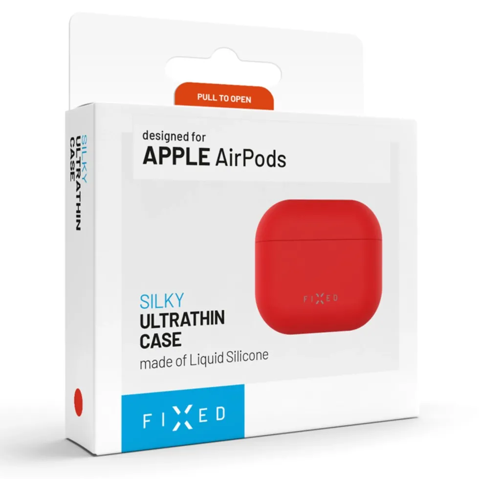 Fixed Silky Silikonfodral för Apple AirPods Pro 3 Röd