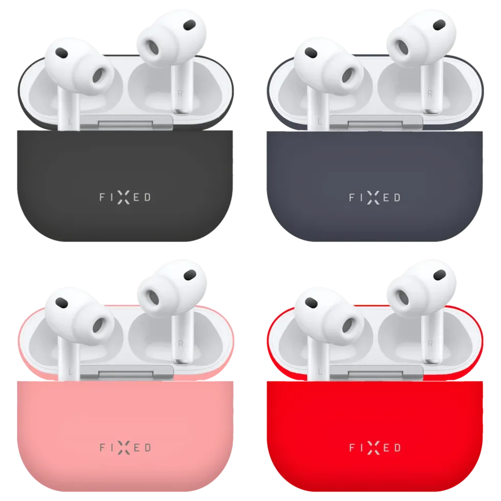 Fixed Silky Silikonfodral för Apple AirPods Pro 3 Blå