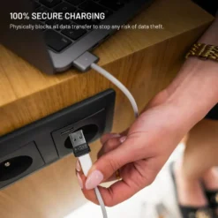 Fixed USB-datablocker 2-pack (USB-A/USB-C)