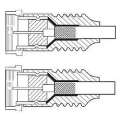 F-kabel Vit 2,5 m