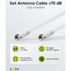 F-kabel Vit 5 m