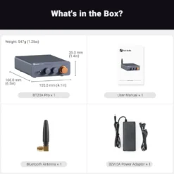 Fosi Audio BT20A Pro stereoförstärkare 2x100 W med Bluetooth