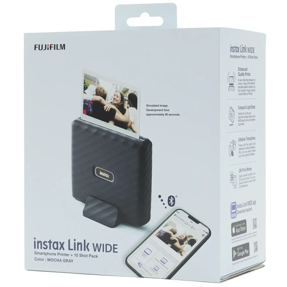 Fujifilm instax Link WIDE grå startpaket
