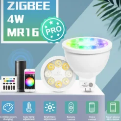 Gledopto Smart MR16 12 V LED-lampa RGB+CCT 250 lm