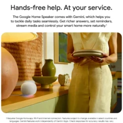 Google Home Speaker smart högtalare med Gemini Hazel