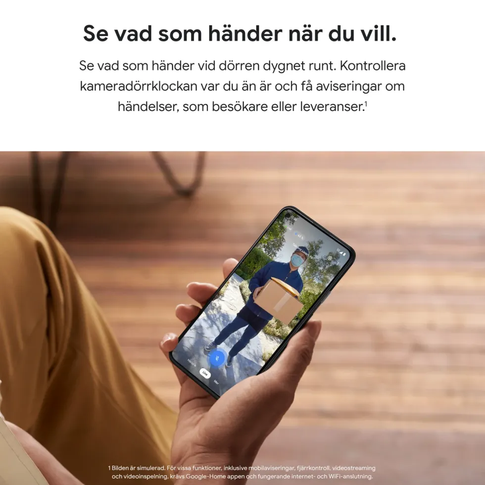 Google Nest Doorbell (batteri) Dörrklocka med kamera