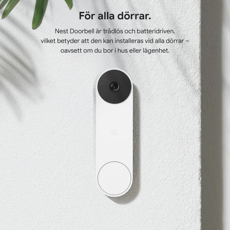 Google Nest Doorbell (batteri) Dörrklocka med kamera