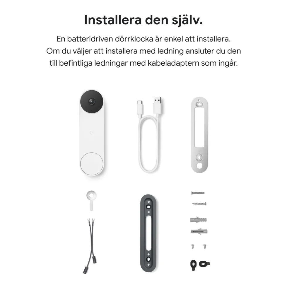 Google Nest Doorbell (batteri) Dörrklocka med kamera