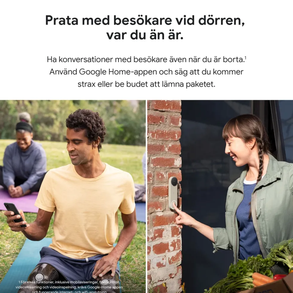 Google Nest Doorbell (batteri) Dörrklocka med kamera