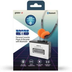 Groov-e Bärbar kassettbandspelare med Bluetooth