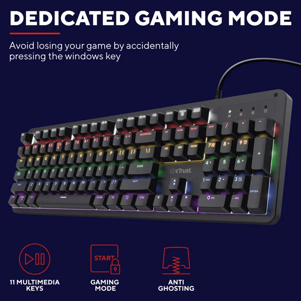 GXTrust GXT 863 Mekaniskt Tangentbord