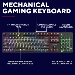 GXTrust GXT 871 Zora Mekaniskt Gamingtangentbord
