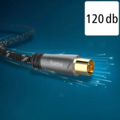 Hama Antennkabel med quad-skärmning 120 dB 3 m