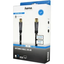 Hama Antennkabel med quad-skärmning 120 dB 3 m