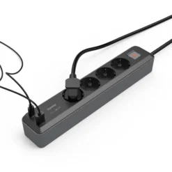 Hama Grenuttag med USB-C/A 65 W PD 4 uttag