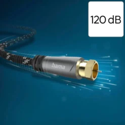 Hama SAT-antennkabel med F-kontakt 120 dB 3 m