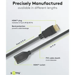 HDMI-förlängningskabel 4K/60 Hz 3 m
