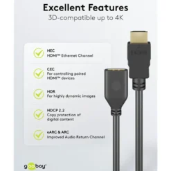 HDMI-förlängningskabel 4K/60 Hz 3 m