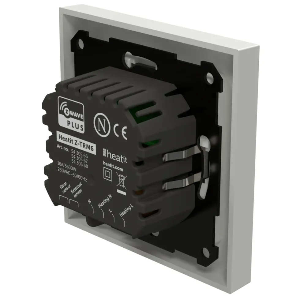 Heatit Z-TRM6 Termostat med Z-wave White