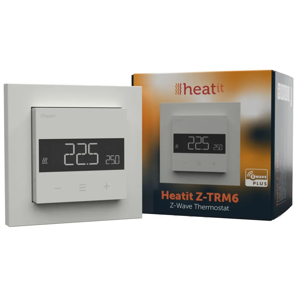 Heatit Z-TRM6 Termostat med Z-wave White