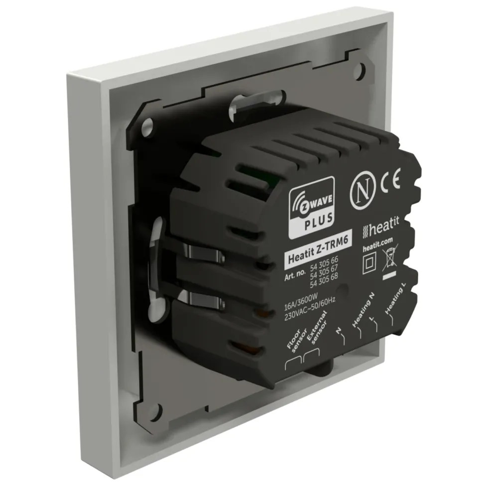 Heatit Z-TRM6 Termostat med Z-wave White