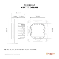 Heatit Z-TRM6 Termostat med Z-wave Black