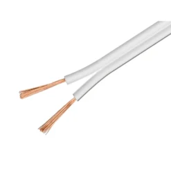 Högtalarkabel 0,75 mm² Vit 50 m