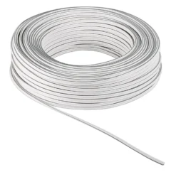Högtalarkabel OFC 2,5 mm² Vit 50 m