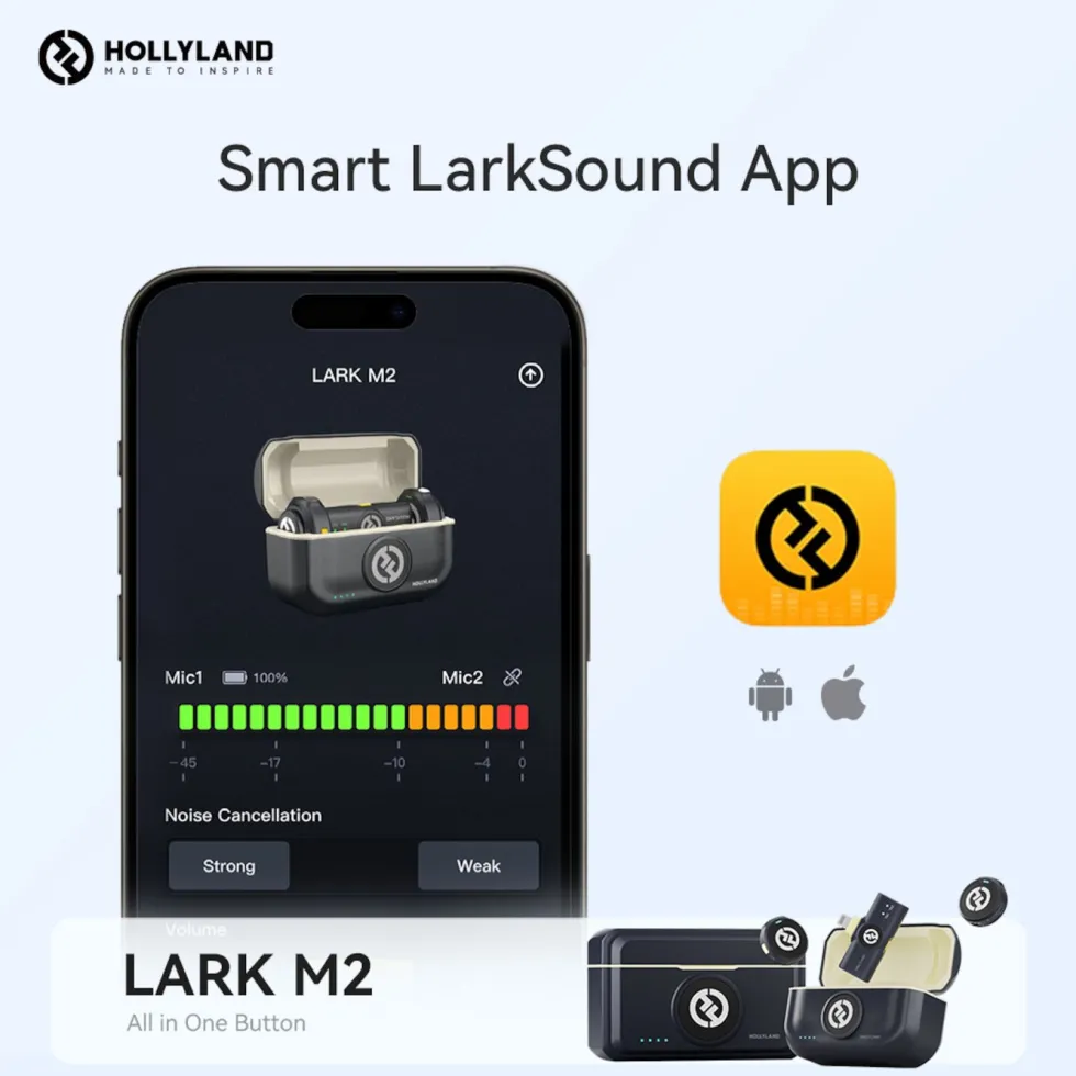 Hollyland Lark M2 Combo Trådlöst mikrofonsystem