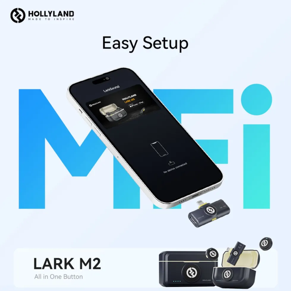 Hollyland Lark M2 Combo Trådlöst mikrofonsystem