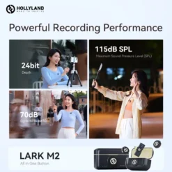 Hollyland Lark M2 Combo Trådlöst mikrofonsystem