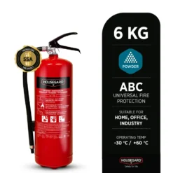Housegard Brandsläckare med pulver 6 kg Röd