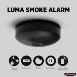 Housegard Luma Trådlös brandvarnare 2-pack Svart