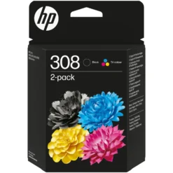 HP 308 Bläckpatron 2-pack – svart och färg
