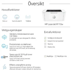 HP LaserJet M110w Laserskrivare