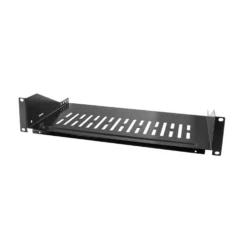 19"-hylla Svart 2U
