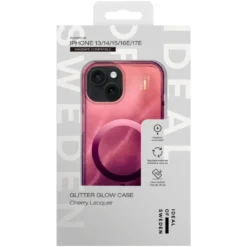 IDEAL OF SWEDEN Clear MagSafe Case – mobilskal till iPhone 13, 14, 15, 16e och 17e Cherry Lacquer