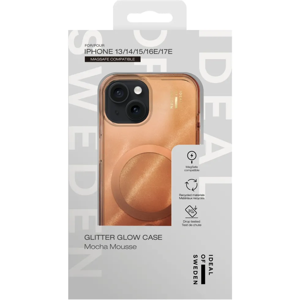 IDEAL OF SWEDEN Clear MagSafe Case – mobilskal till iPhone 13, 14, 15, 16e och 17e Mocha Mousse