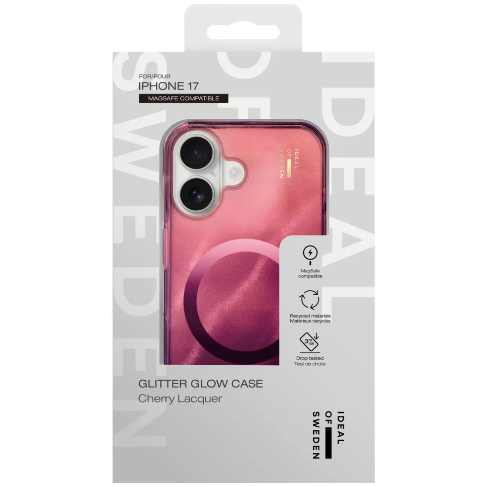 IDEAL OF SWEDEN Clear MagSafe Case – mobilskal till iPhone 17 Cherry Lacquer