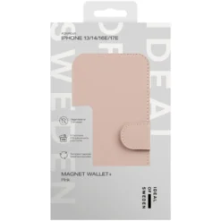 IDEAL OF SWEDEN Magnet Wallet+ - plånboksfodral till iPhone 13, 14 och 16e Pink