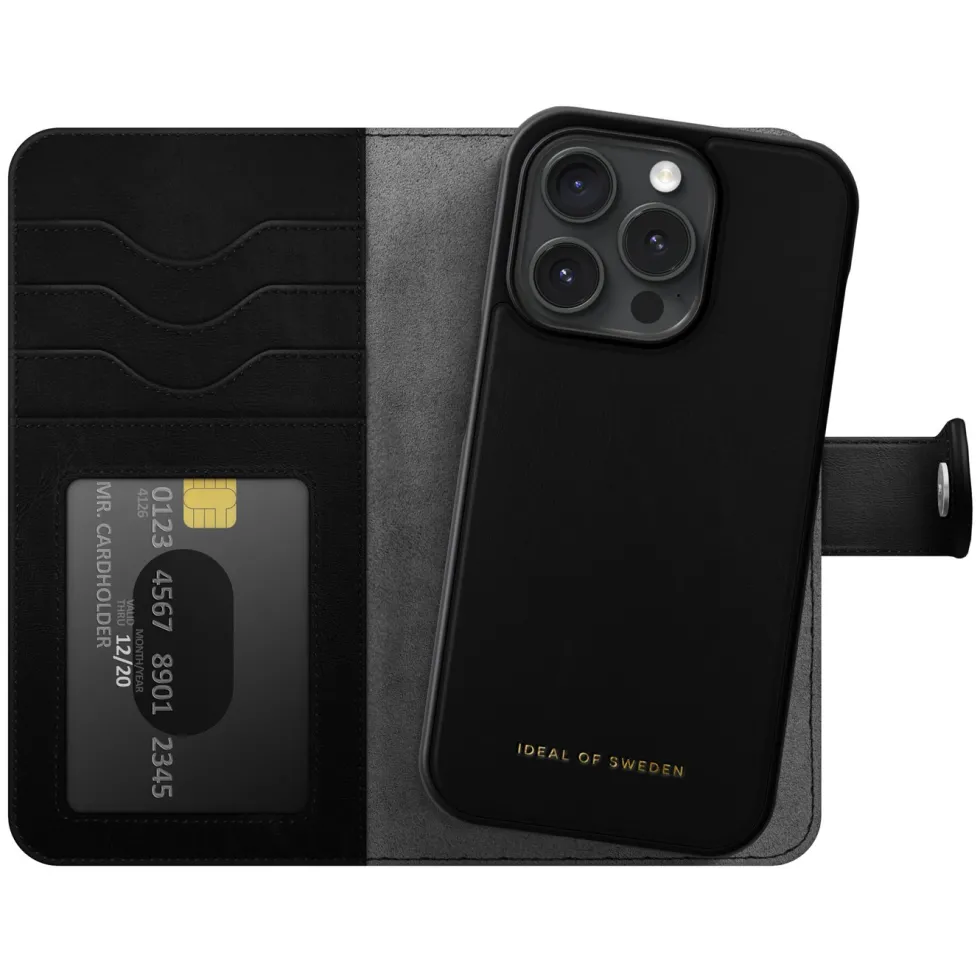 IDEAL OF SWEDEN Magnet Wallet+ för iPhone 15 Pro Svart