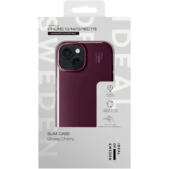 IDEAL OF SWEDEN Slim MagSafe Case – iPhone 13, 14, 15, 16e och 17e Glossy Cherry