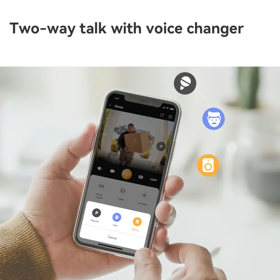 Imou Doorbell 2S 2K Trådlös videodörrklocka med ringklocka