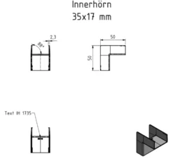 Innerhörn för kabelkanal 35x17 mm