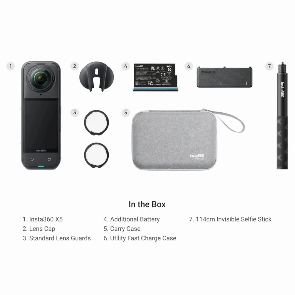Insta360 X5 Essentials Bundle – actionkamera med 360°-video