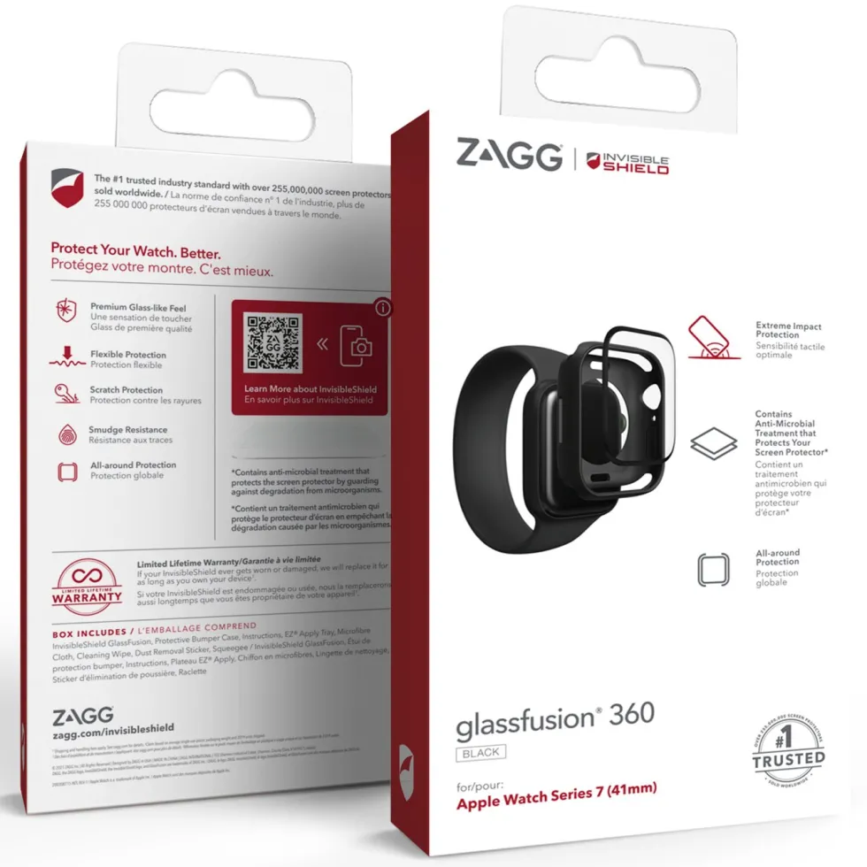 Invisible Shield Glass Fusion för Apple Watch 7, 41 mm