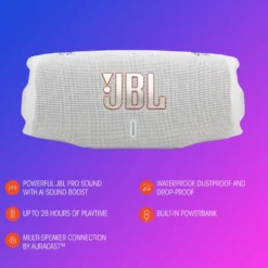 JBL Charge 6 Portabel högtalare Vit